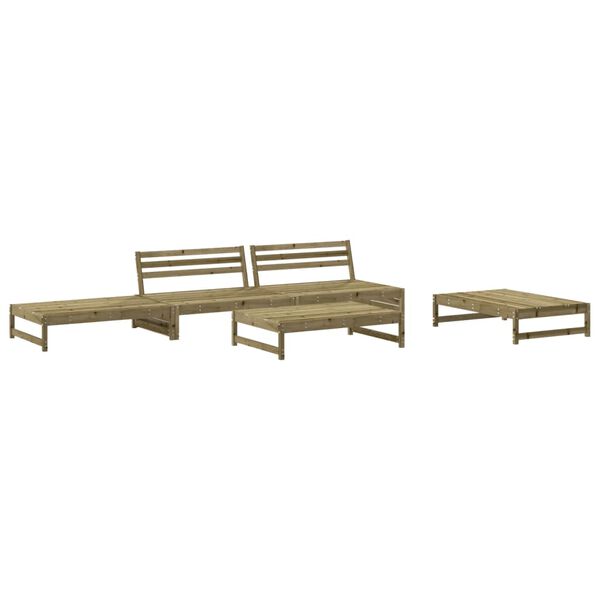vidaXL 5-tlg. Garten-Lounge-Set Kiefernholz Impr&auml;gniert