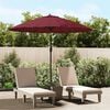 vidaXL Sonnenschirm mit Aluminium-Mast 270 cm Bordeauxrot