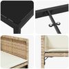 vidaXL Garten Essgruppe 5 pcs Beige Poly-Rattan