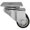 vidaXL Bockrolle 2 pcs Silber 44,1 x 44,1 x 1,95 mm Nylon