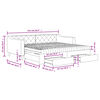 vidaXL Tagesbett Ausziehbar mit Schubladen Hellgrau 90x190 cm Stoff