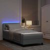 vidaXL Boxspringbett mit Matratze Hellgrau 100 x 200 cm Stoff