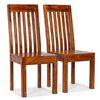 vidaXL Esszimmerst&uuml;hle 2 Stk. Massivholz mit Honigfarbenem Finish