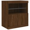 vidaXL Sideboard mit LED-Leuchten Braun Eichen-Optik 142,5x37x67 cm
