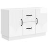 vidaXL Sideboard Hochglanz Wei&szlig; 89 x 34,5 x 57 cm Holzwerkstoff