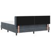 vidaXL Boxspringbett mit Matratze Dunkelgrau 200 x 180 cm Polyester