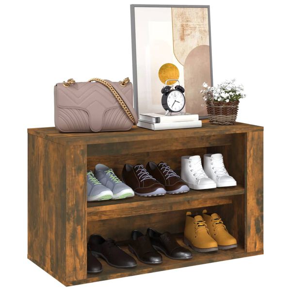 vidaXL Schuhregal R&auml;uchereiche 75x35x45 cm Holzwerkstoff