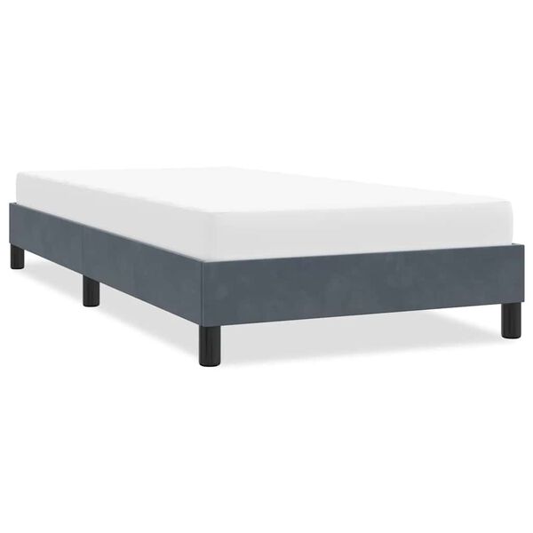 vidaXL Bettgestell ohne Matratze Dunkelgrau 80x210 cm Samt