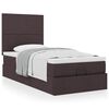 vidaXL Ottoman-Bett mit Matratze Dunkelbraun 100x200 cm Stoff