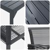 vidaXL Garten Essgruppe 9 pcs Schwarz Poly-Rattan
