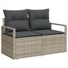 vidaXL Garten-Sofa-Set 7 pcs Hellgrau Poly Rattan