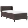vidaXL Boxspringbett mit Matratze Dunkelbraun 90 x 190 cm Stoff