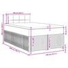 vidaXL Boxspringbett mit Matratze Taupe 120x200 cm Stoff