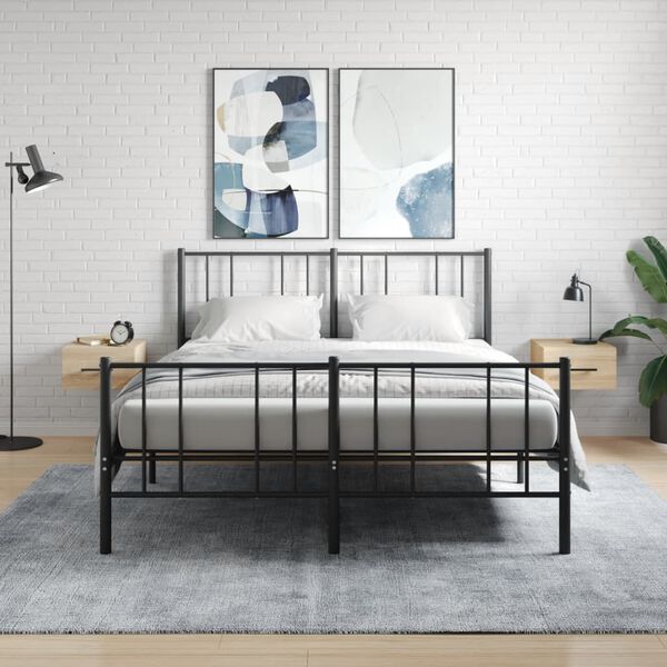 vidaXL Wand-Nachttische 2 Stk. Sonoma-Eiche 35x35x20 cm
