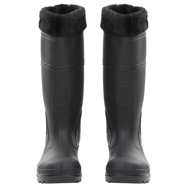 vidaXL Gummistiefel mit Herausnehmbarem Innenfutter Schwarz Gr. 38 PVC