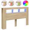 vidaXL LED-Kopfteil Sonoma Eiche 160x18,5x103,5 cm Holzwerkstoff