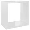 vidaXL W&uuml;rfelregale 4 Stk. Hochglanz-Wei&szlig; 26x15x26 cm
