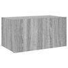 vidaXL TV-Wandschrank mit LED-Leuchten Grau Sonoma 60x35x31 cm