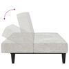 vidaXL Schlafsofa 2-Sitzer mit Hocker Hellgrau Mikrofasergewebe