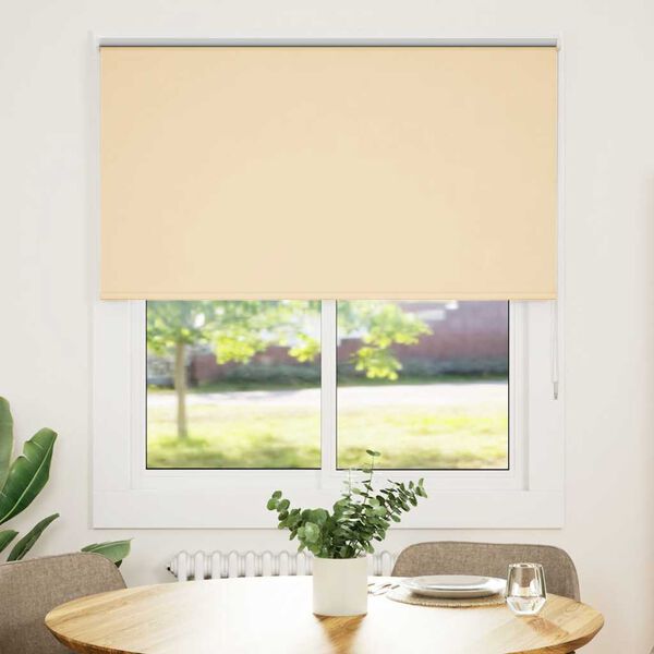 vidaXL Verdunkelungsrollo Beige 135x130 cm Stoffbreite 131,6 cm