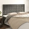 vidaXL Kopfteil Dunkelgrau 180 x 5 x 118/128 cm Samt