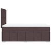 vidaXL Boxspringbett mit Matratze Dunkelbraun 90x190 cm Stoff