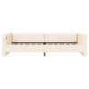 vidaXL Tagesbett USB Creme Stoff 90x200 cm