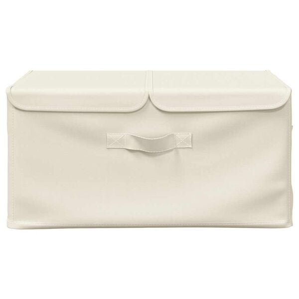 vidaXL Aufbewahrungsbox Stoff 50x30x25 cm Creme