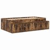 vidaXL Aufbewahrungsbettgestell Ger&auml;ucherte Eiche 90 cm Holzwerkstoff