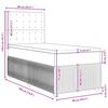 vidaXL Boxspringbett mit Matratze Blau 90x190 cm Samt