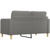 vidaXL 2-Sitzer-Sofa Dunkelgrau 140 cm Stoff