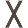 vidaXL Esstischbeine X-Form 2 Stk. Naturstahl 60x(72-73) cm Stahl