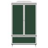 vidaXL Kreidetafel Kleiderschrank ROROS Grau und Wei&szlig; 90 x 45 x 165 cm