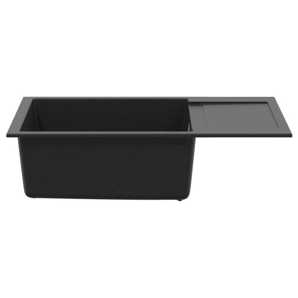 vidaXL Waschbecken Schwarz 780 x 500 mm 80% Quarz und 20% Harz