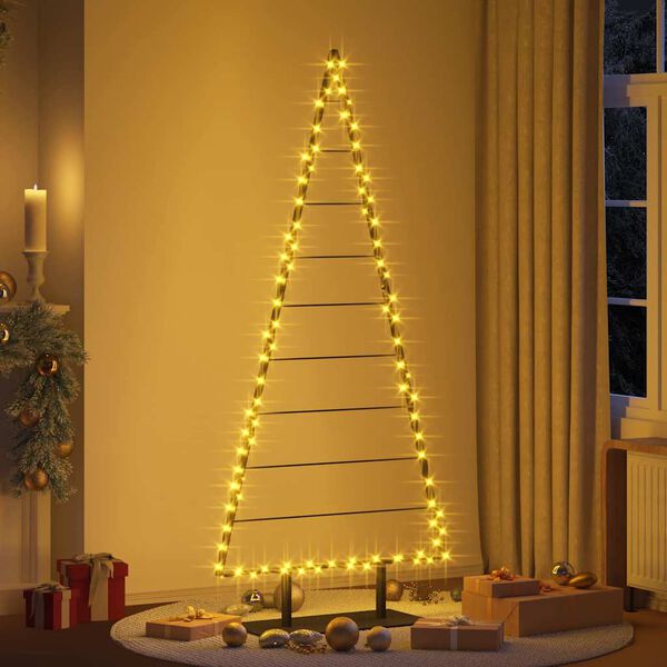 vidaXL Metall Weihnachtsbaum mit St&auml;nder Schwarz 210 cm Stahl