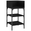 vidaXL Nachttisch Schwarz 35x34,5x70 cm Holzwerkstoff