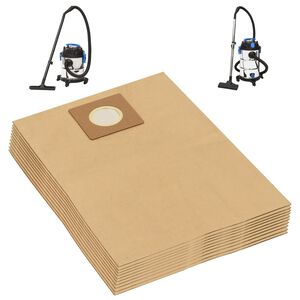 vidaXL Papierbeutel f&uuml;r Nass- und Trockensauger 10 Stk. Braun