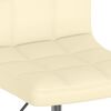 vidaXL Esszimmerst&uuml;hle 6 Stk. Drehbar Creme Kunstleder