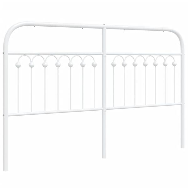 vidaXL Ersatz-Kopfteil Metall Wei&szlig; 150 cm