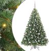 vidaXL K&uuml;nstlicher Weihnachtsbaum mit 300 LEDs Gr&uuml;n 180 cm PE und PVC