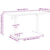 vidaXL Schreibtisch Wei&szlig; und Natur 140 x 60 cm Massivholz Eiche