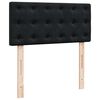 vidaXL Ottoman-Bett mit Matratze & LEDs Schwarz 90x200 cm Samt