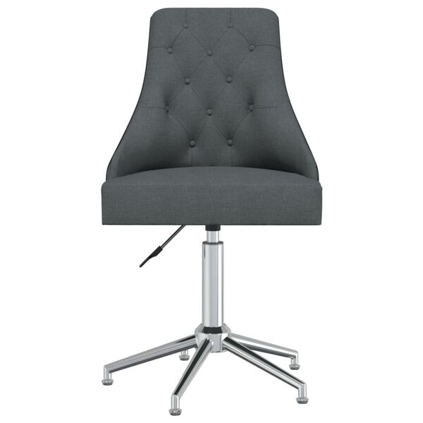 vidaXL Esszimmerst&uuml;hle 2 Stk. Drehbar Dunkelgrau Stoff