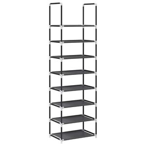 vidaXL Schuhregal 8-st&ouml;ckig Schwarz 44x28x145 cm Vliesstoff