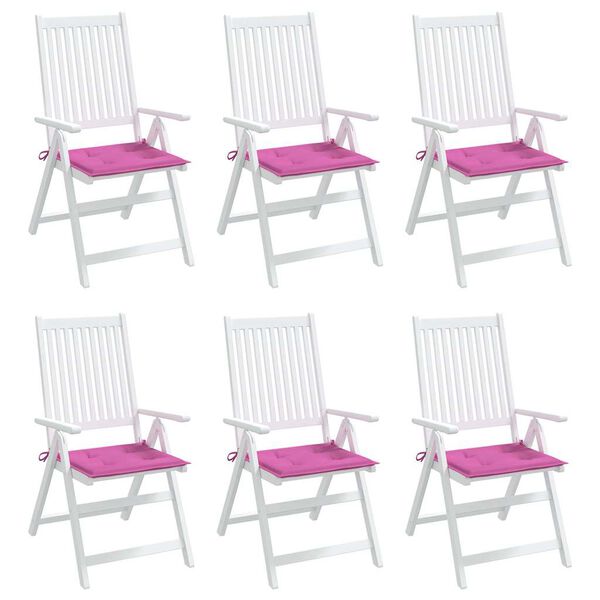 vidaXL Gartenstuhl-Kissen 6 Stk. Rosa 40x40x4 cm Stoff
