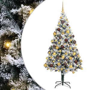 vidaXL K&uuml;nstlicher Weihnachtsbaum mit 300 LEDs mit St&auml;nder Wei&szlig; 180 cm