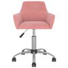 vidaXL Esszimmerst&uuml;hle 4 Stk. Drehbar Rosa Samt