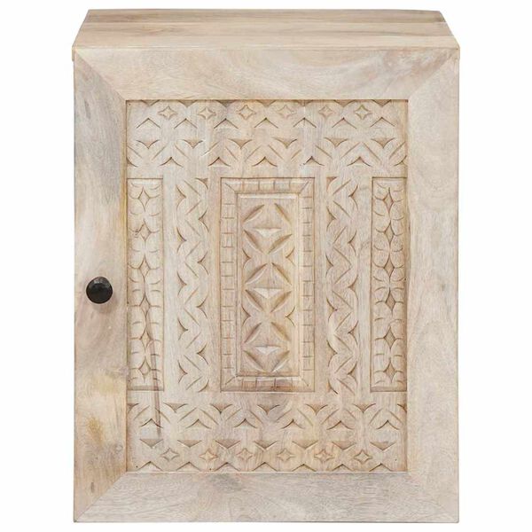 vidaXL Badezimmerschrank mit T&uuml;r Wei&szlig; 38 x 33 x 48 cm Holzwerkstoff