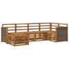 vidaXL Ecksofa Set 5 pcs Natur Massivholz Akazie