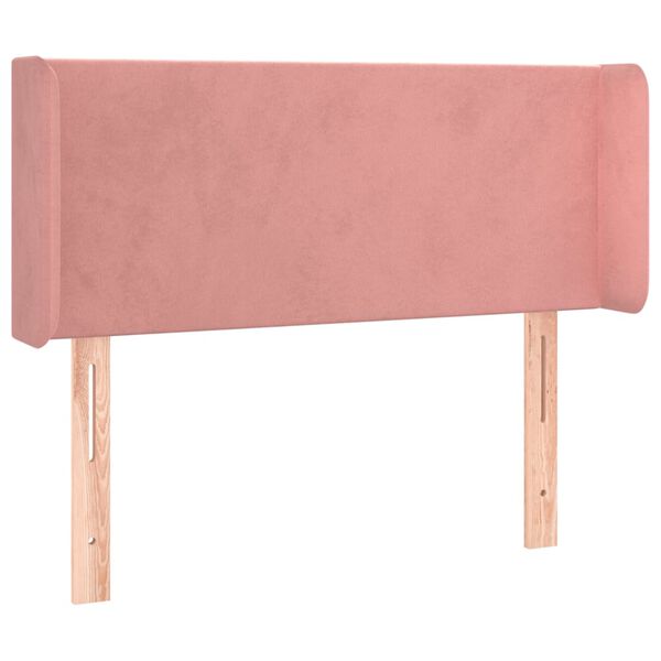 vidaXL LED Kopfteil Rosa 83x16x78/88 cm Samt